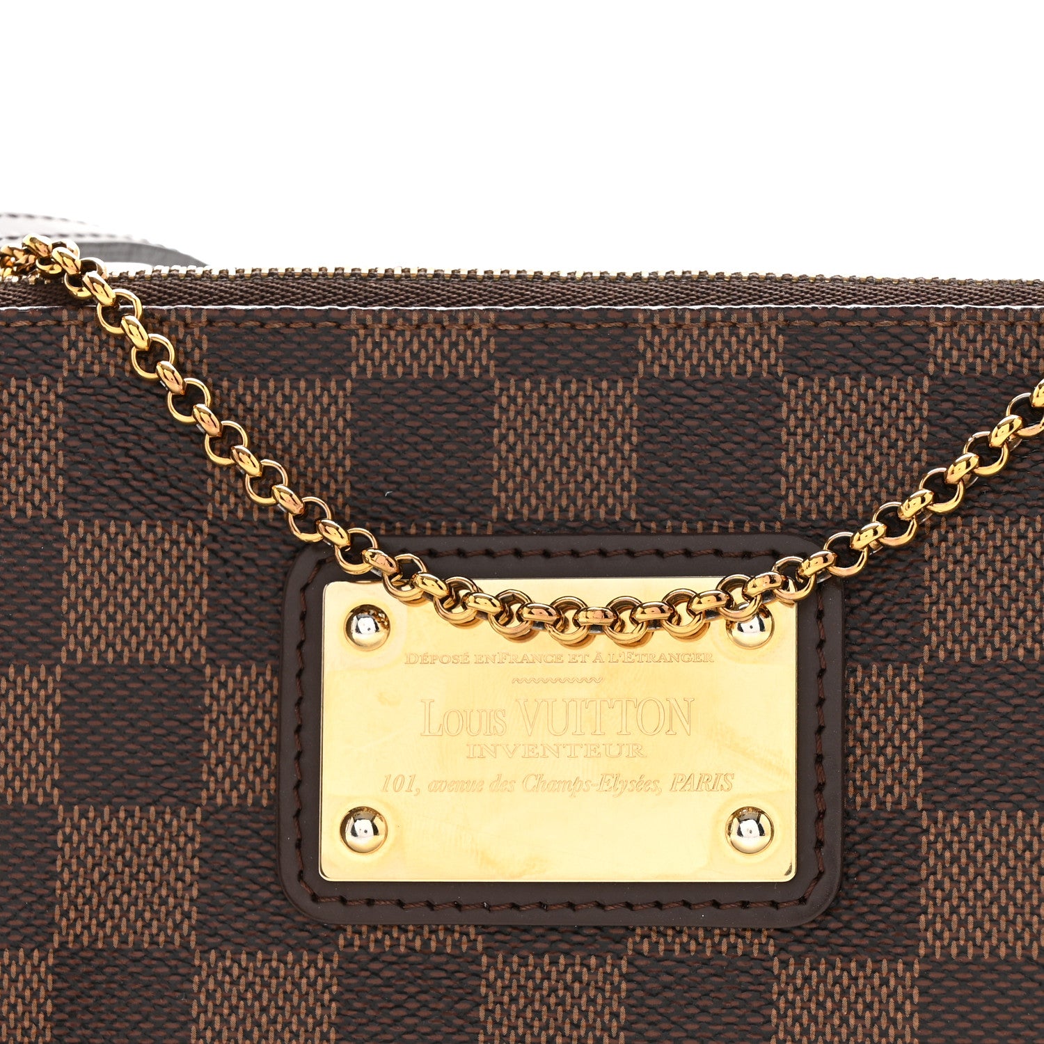 Louis Vuitton Damier Ebene Eva Clutch 8 of 10