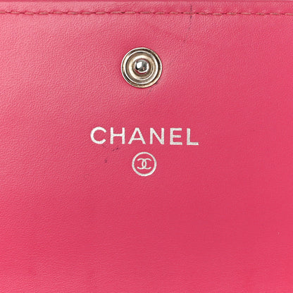 Chanel Patent Quilted Large Gusset Flap Wallet Pink 6 of 11