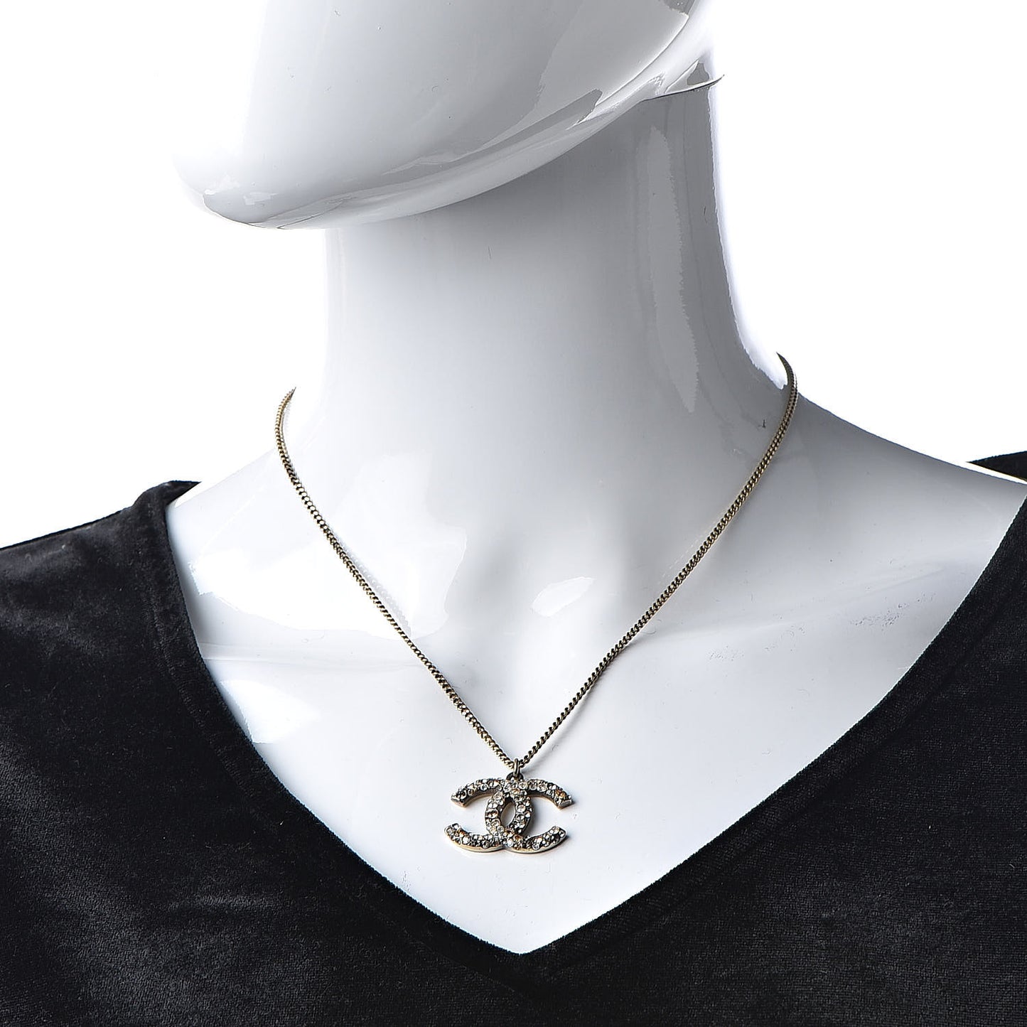 Crystal CC Necklace Multicolor Gold