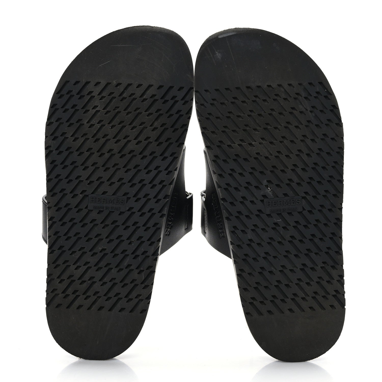 Hermes Calfskin Womens Chypre Sandals 36.5 Black 5 of 9