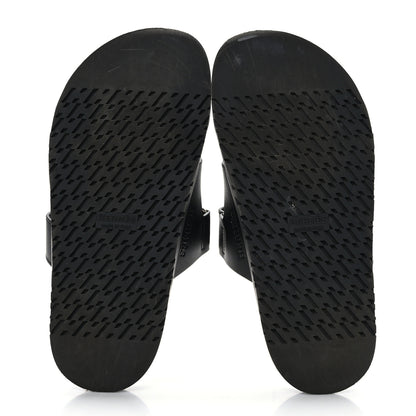 Hermes Calfskin Womens Chypre Sandals 36.5 Black 5 of 9