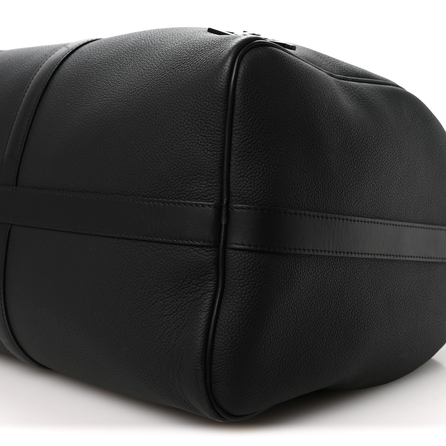 Louis Vuitton Grained Calfskin Aerogram Keepall Bandouliere 50 Black 8 of 8