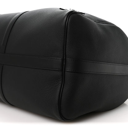 Louis Vuitton Grained Calfskin Aerogram Keepall Bandouliere 50 Black 8 of 8