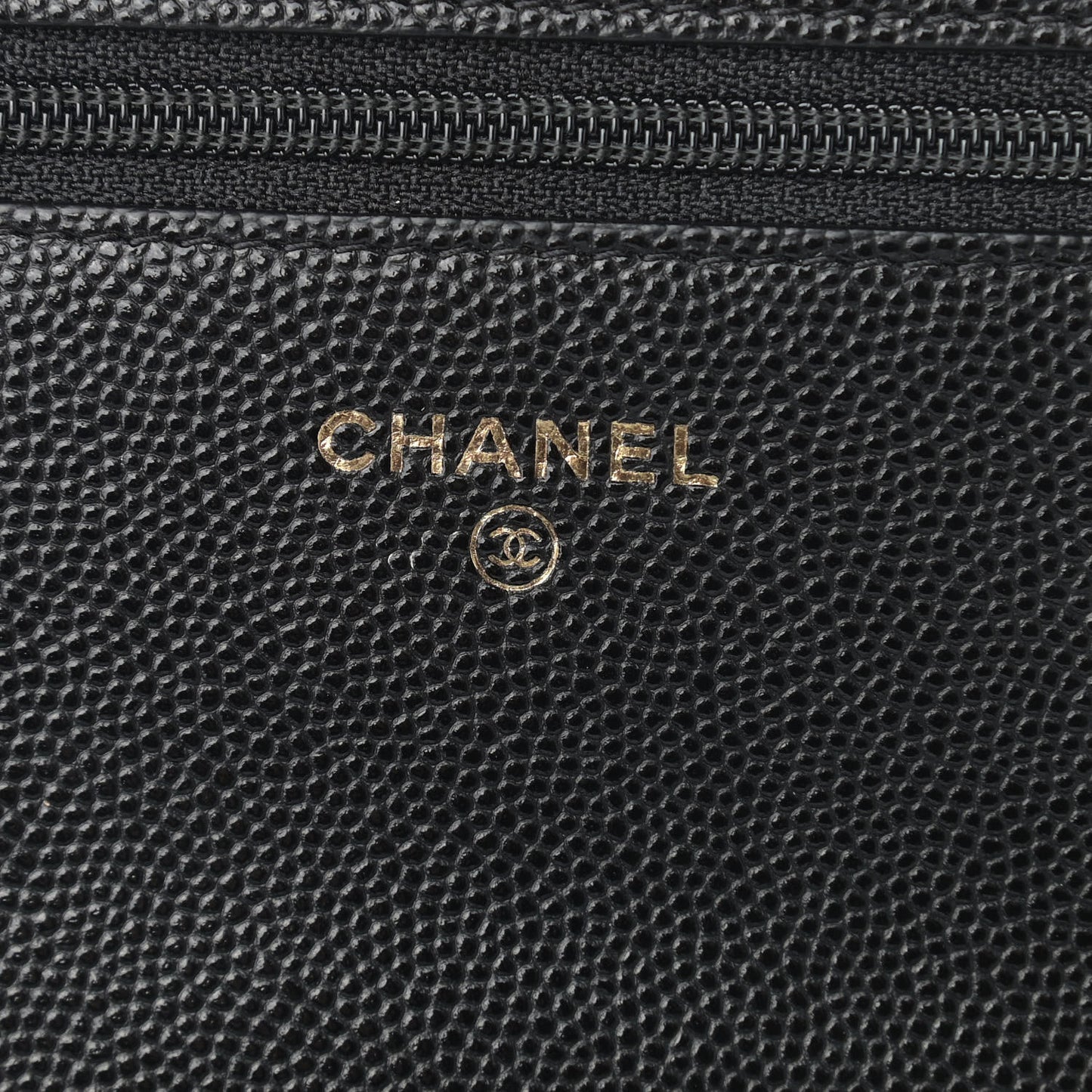 Caviar Quilted Boy Wallet On Chain WOC Black