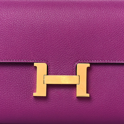 Hermes Evercolor Constance Long Wallet Anemone 6 of 10