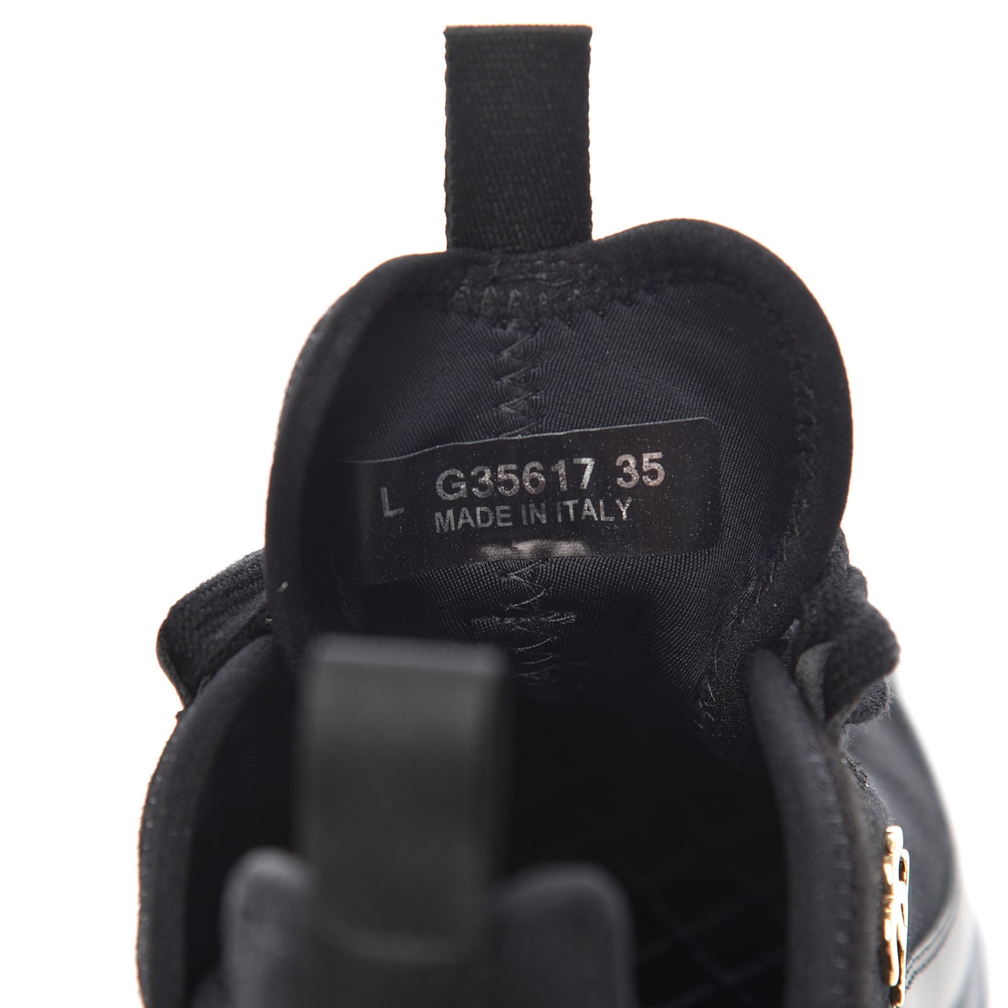Velvet Calfskin Mixed Fibers CC Sneakers 35 Black
