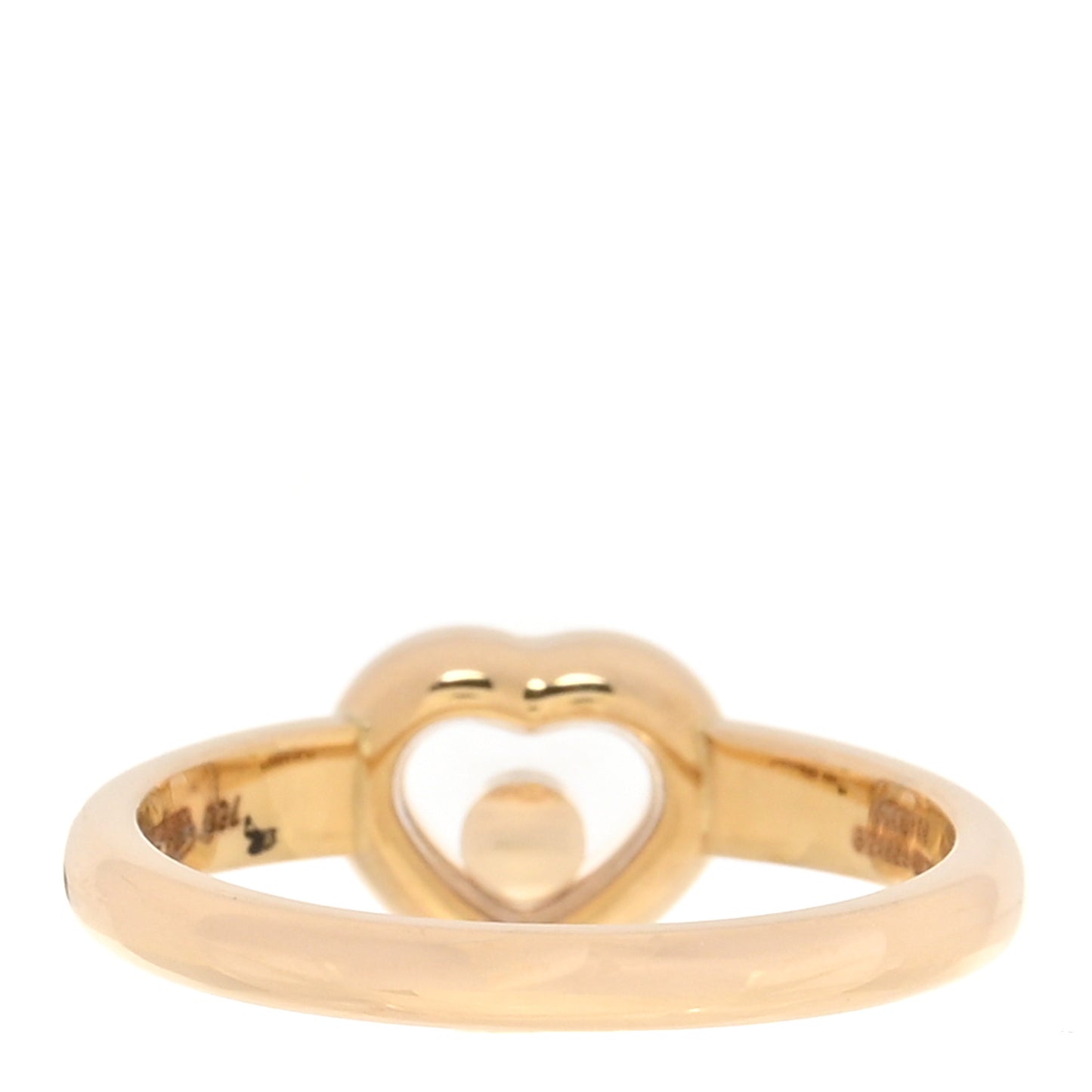 18K Yellow Gold Diamond Happy Heart Ring 53 6.25