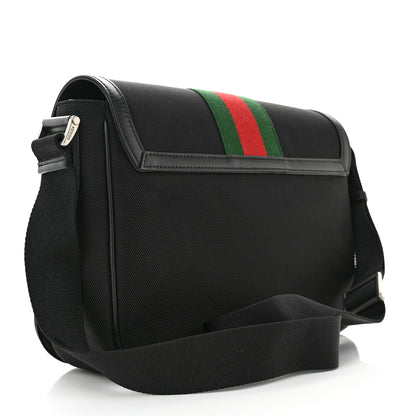 Gucci Techno Canvas Web Flap Messenger Bag Black 3 of 10