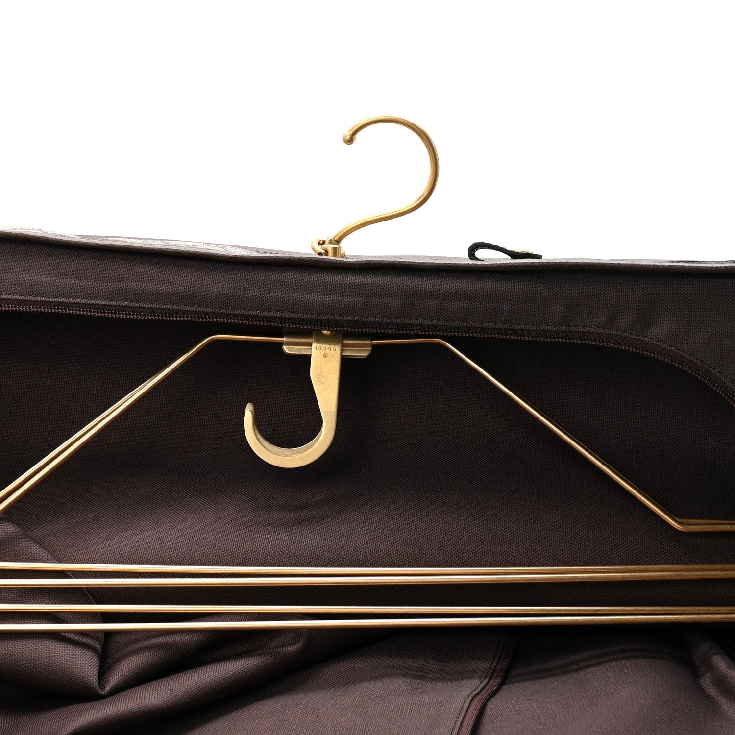 Gucci GG Supreme Monogram Web Savoy Garment Bag Beige Ebony New Acero 9 of 10