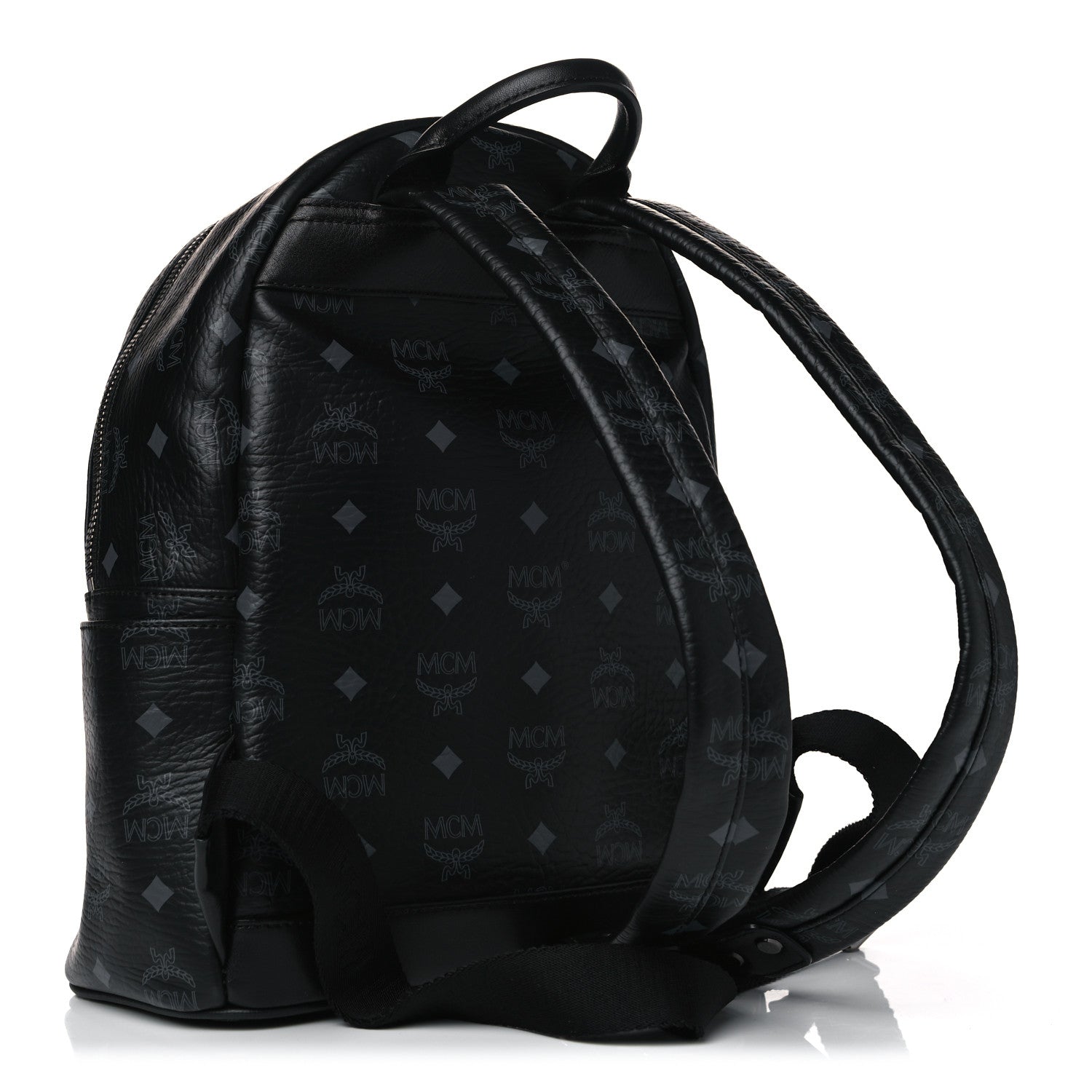 MCM Visetos Studded Small Dual Stark Backpack Black 3 of 13