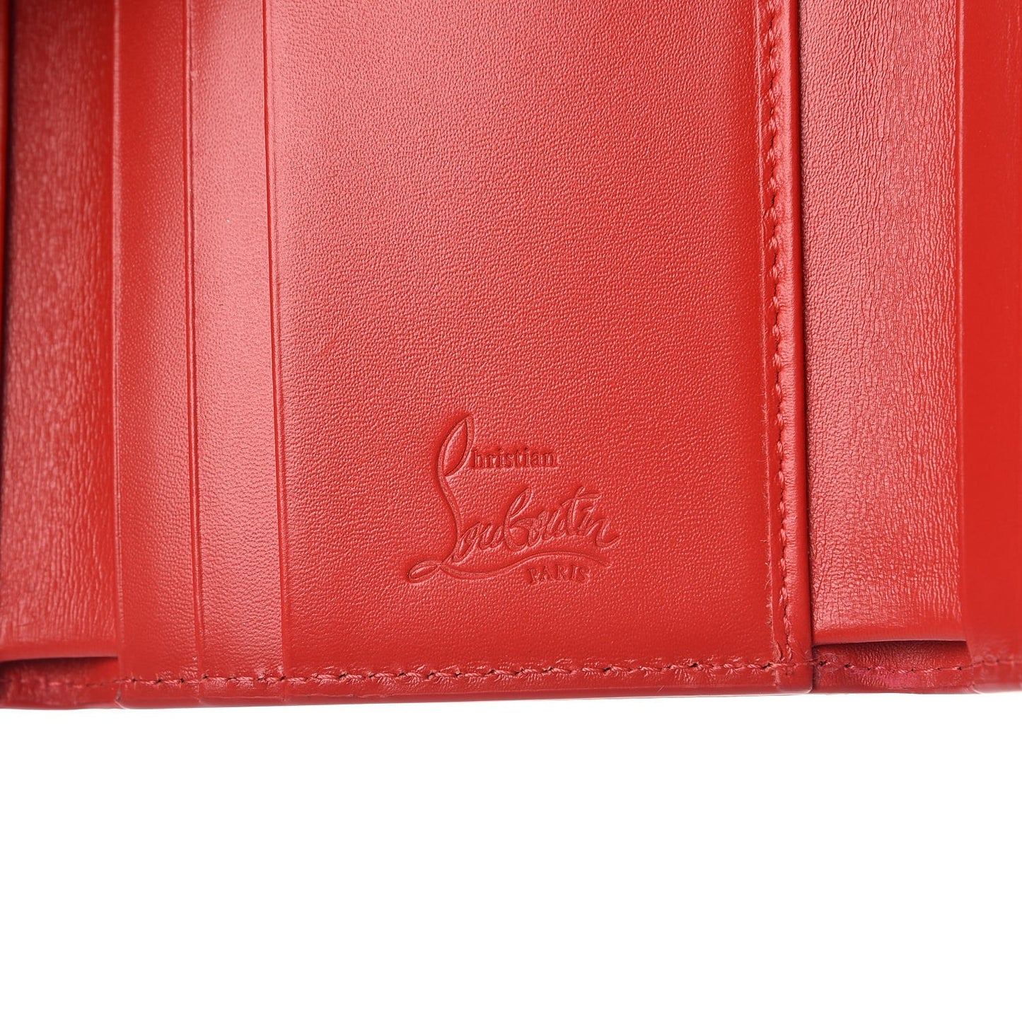 Calfskin Boudoir Mini Trifold Wallet Black