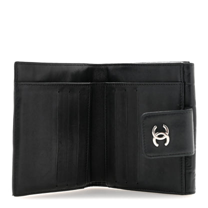 Chanel Calfskin Lucky Symbols Compact French Flap Wallet Black 5 of 12