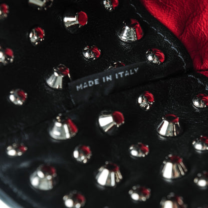 Prada Soft Calfskin Large Studded East West Tote Nero Black 7 of 9