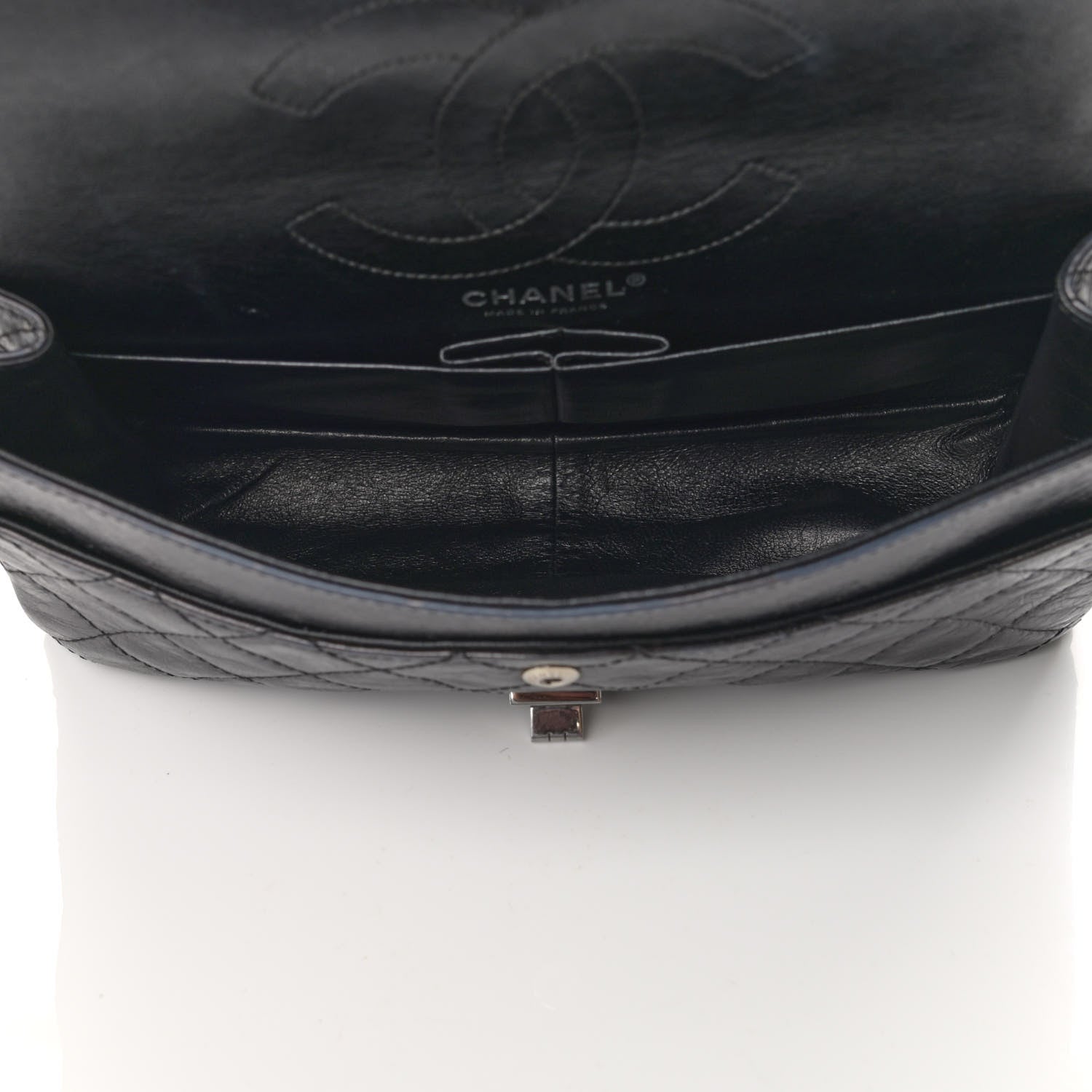 Chanel Metallic Aged Calfskin Quilted 2.55 Reissue 226 Flap Dark Silver 5 of 11
