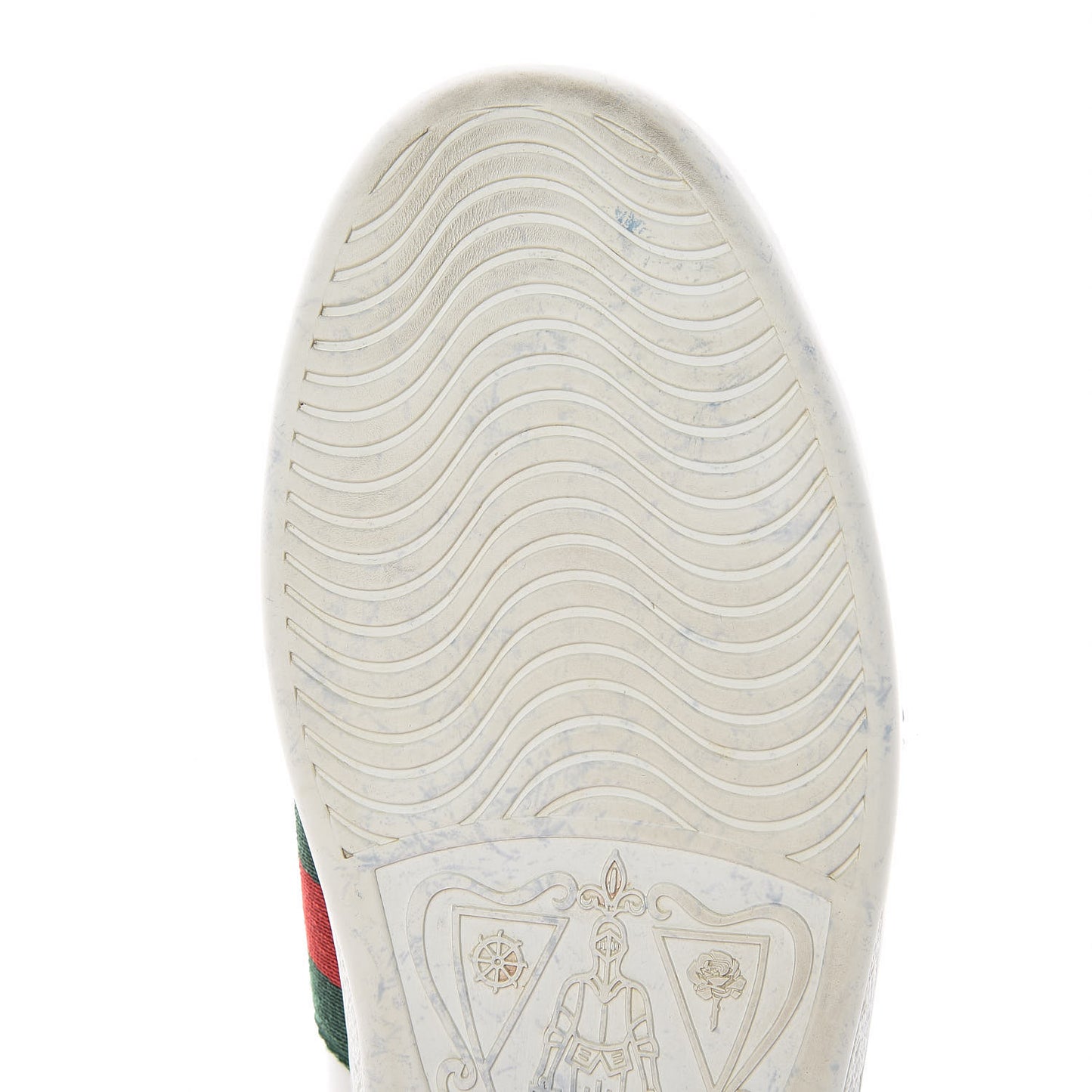Calfskin Ayers Bee Embroidered Ace Sneakers 38.5 White Green