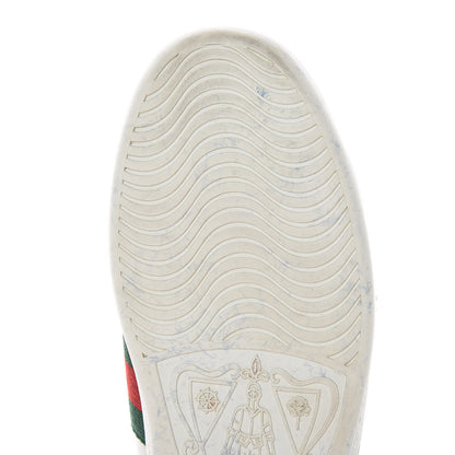 Gucci Calfskin Ayers Bee Embroidered Ace Sneakers 38.5 White Green 16 of 27
