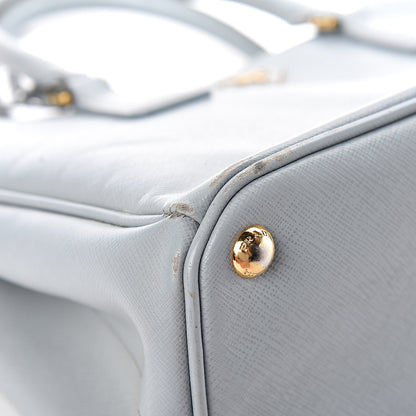 Prada Saffiano Small Galleria Double Zip Tote Lago 12 of 16