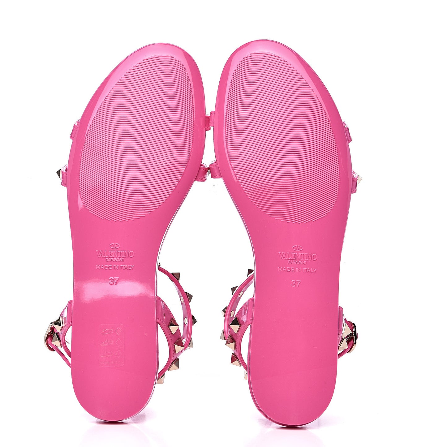 PVC Jelly Rockstud Caged Sandals 37 Pink