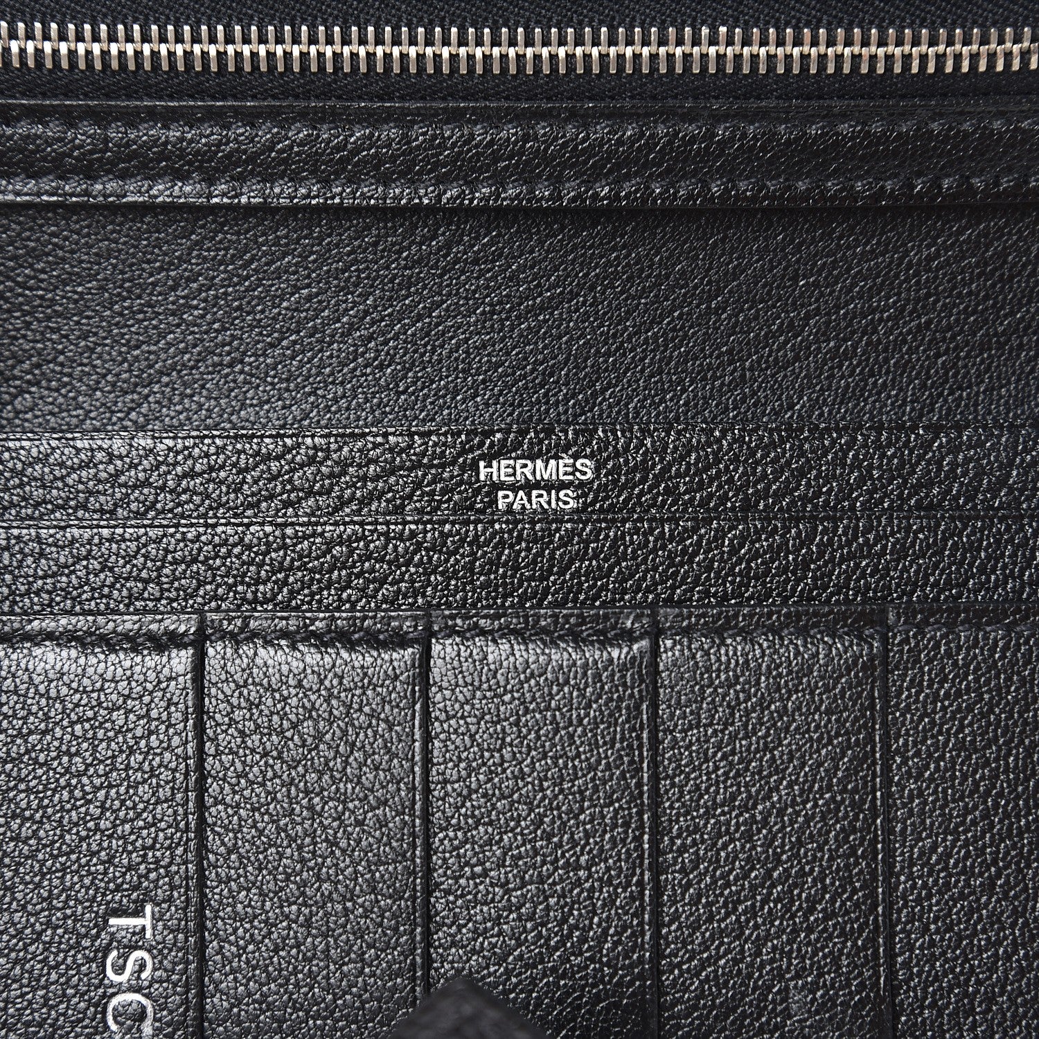 Hermes Lizard Bearn Gusset Wallet Black 6 of 9