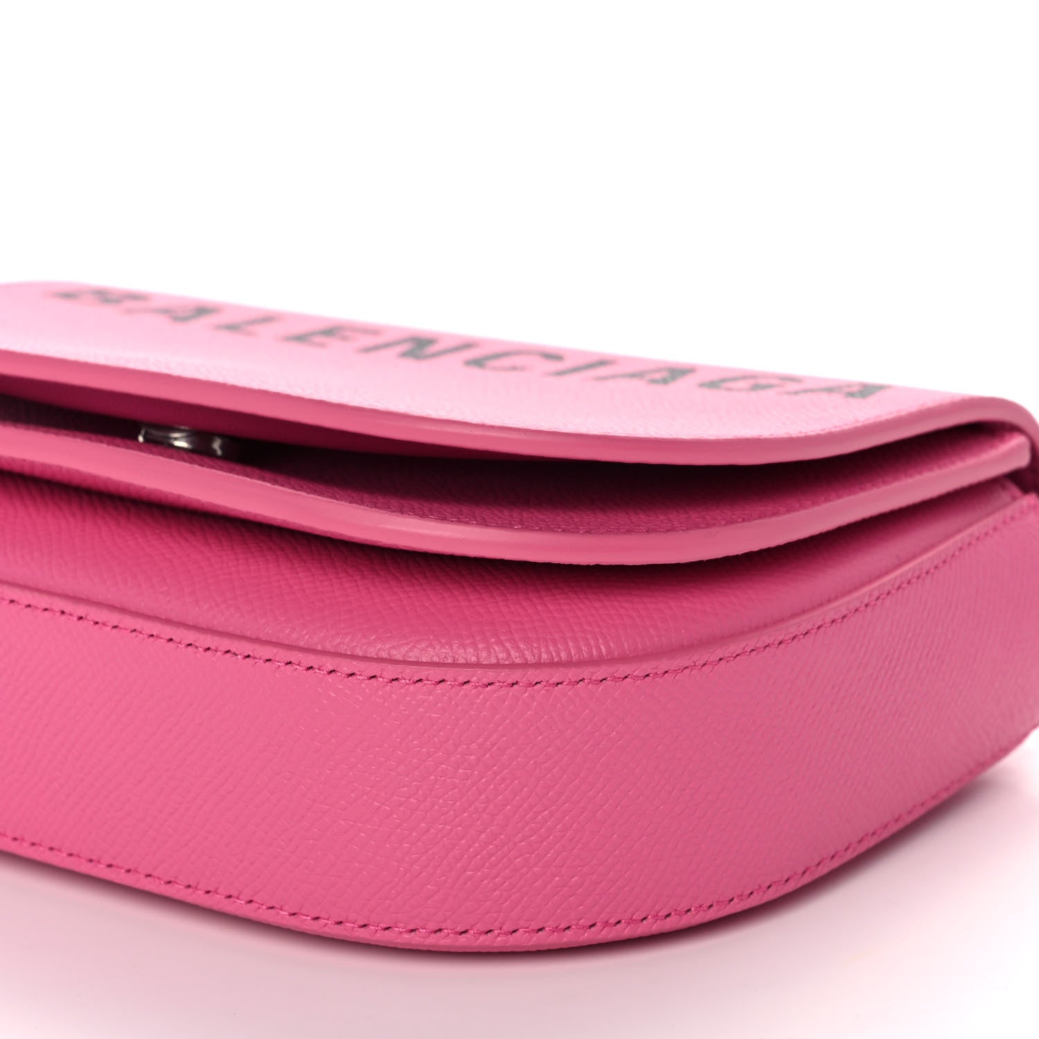 Balenciaga Signature Grained Calfskin Logo Print Ville Day Bag XS Rose Bubblegum Black 9 of 10