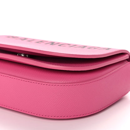 Balenciaga Signature Grained Calfskin Logo Print Ville Day Bag XS Rose Bubblegum Black 9 of 10