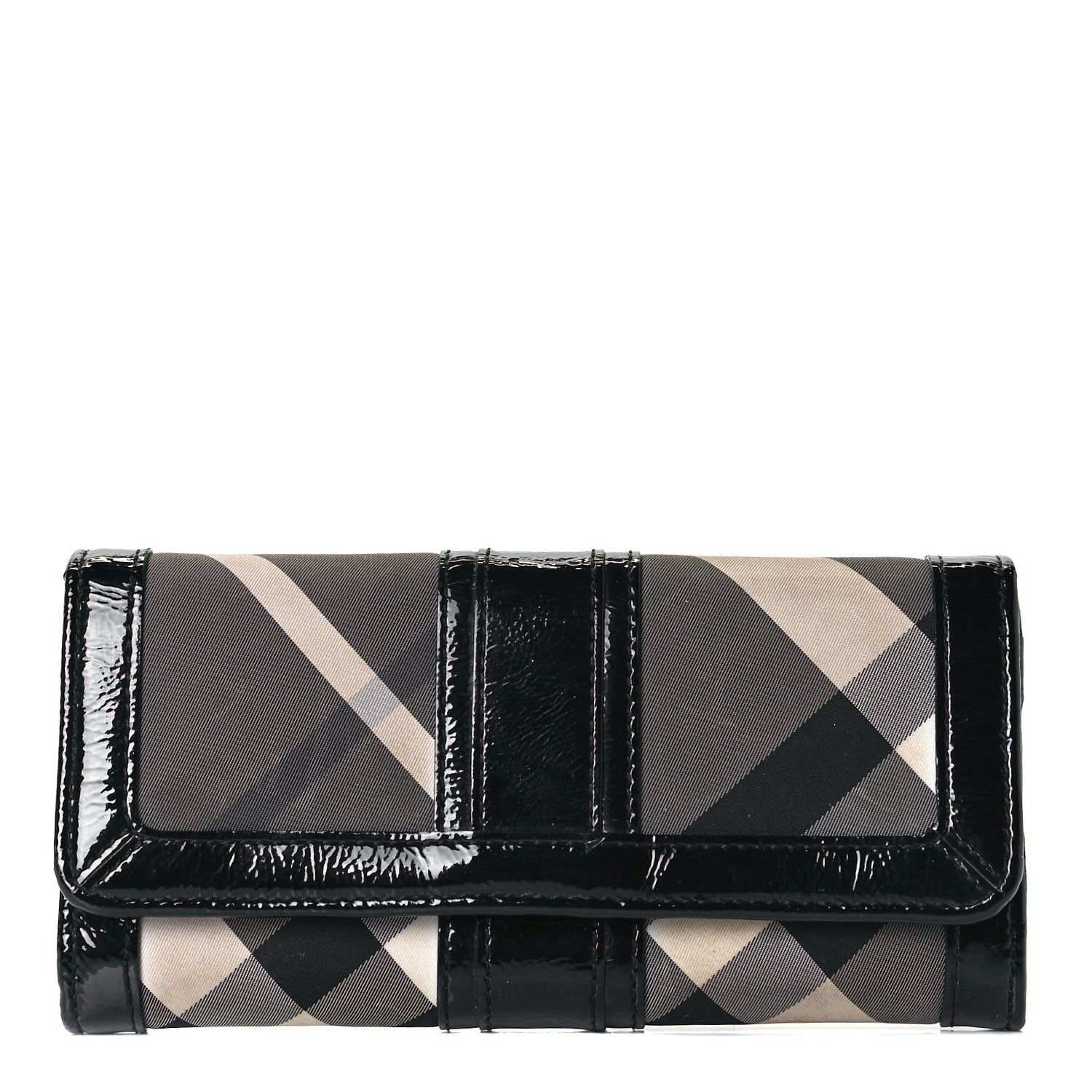 Burberry Beat Check Penrose Continental Wallet Black 1 of 8