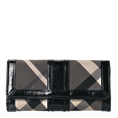 Burberry Beat Check Penrose Continental Wallet Black 1 of 8