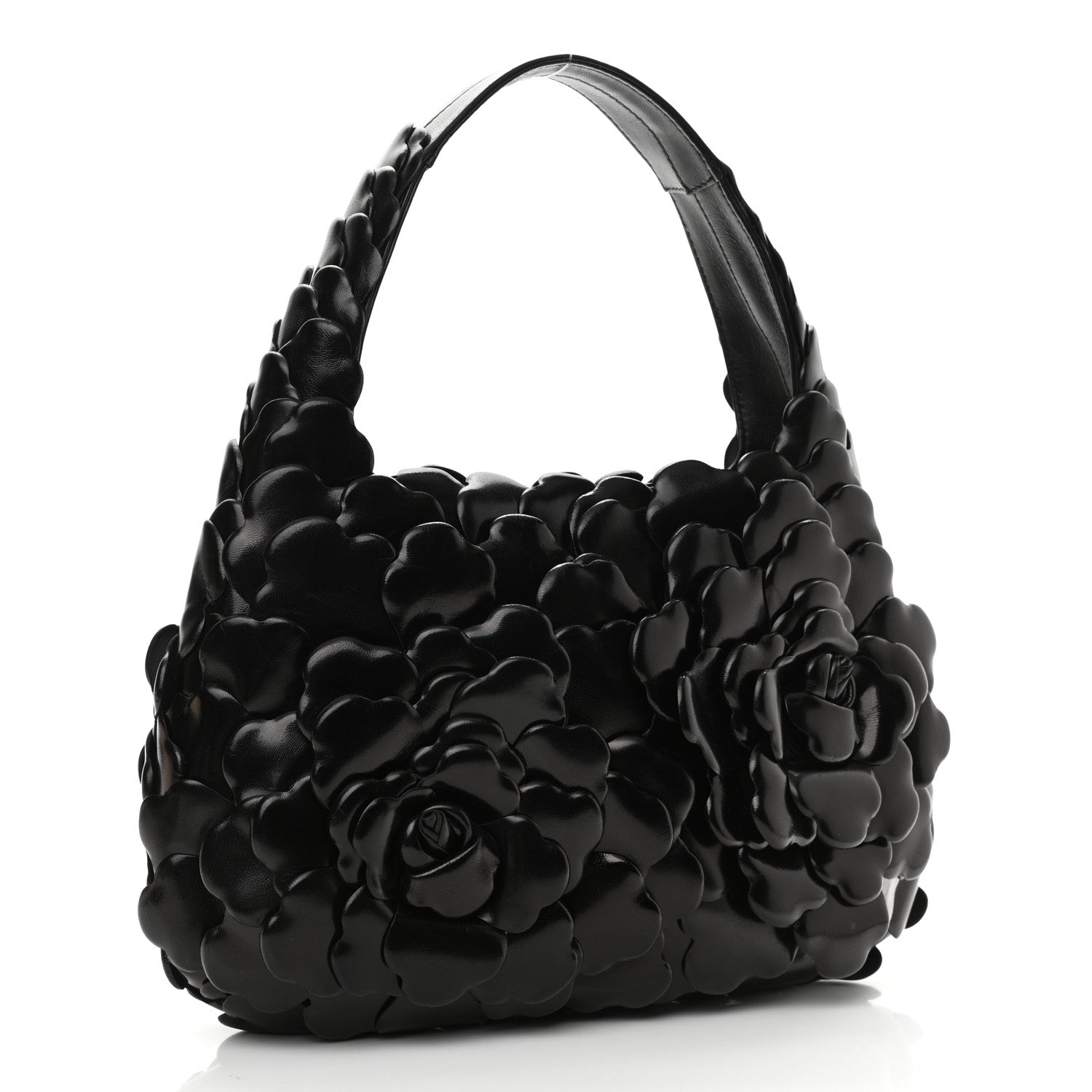 Valentino Garavani Nappa Atelier 03 Rose Edition Small Hobo Black 3 of 9