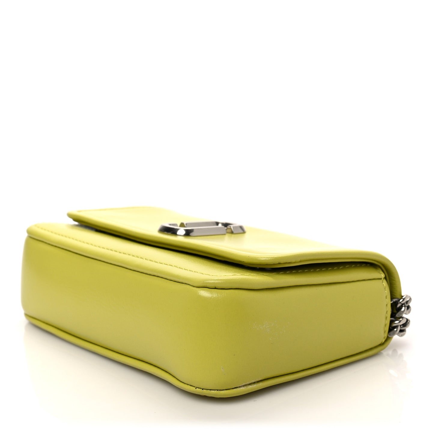 Lambskin Mini The Glam Shot Bag Apple Green