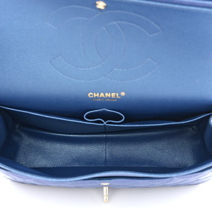 Chanel Iridescent Caviar Quilted Jumbo Double Flap Dark Blue 5 of 11