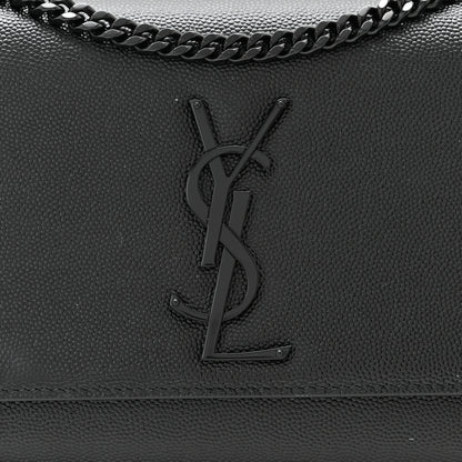 Saint Laurent Grain De Poudre Small Monogram Kate Satchel Black 8 of 10
