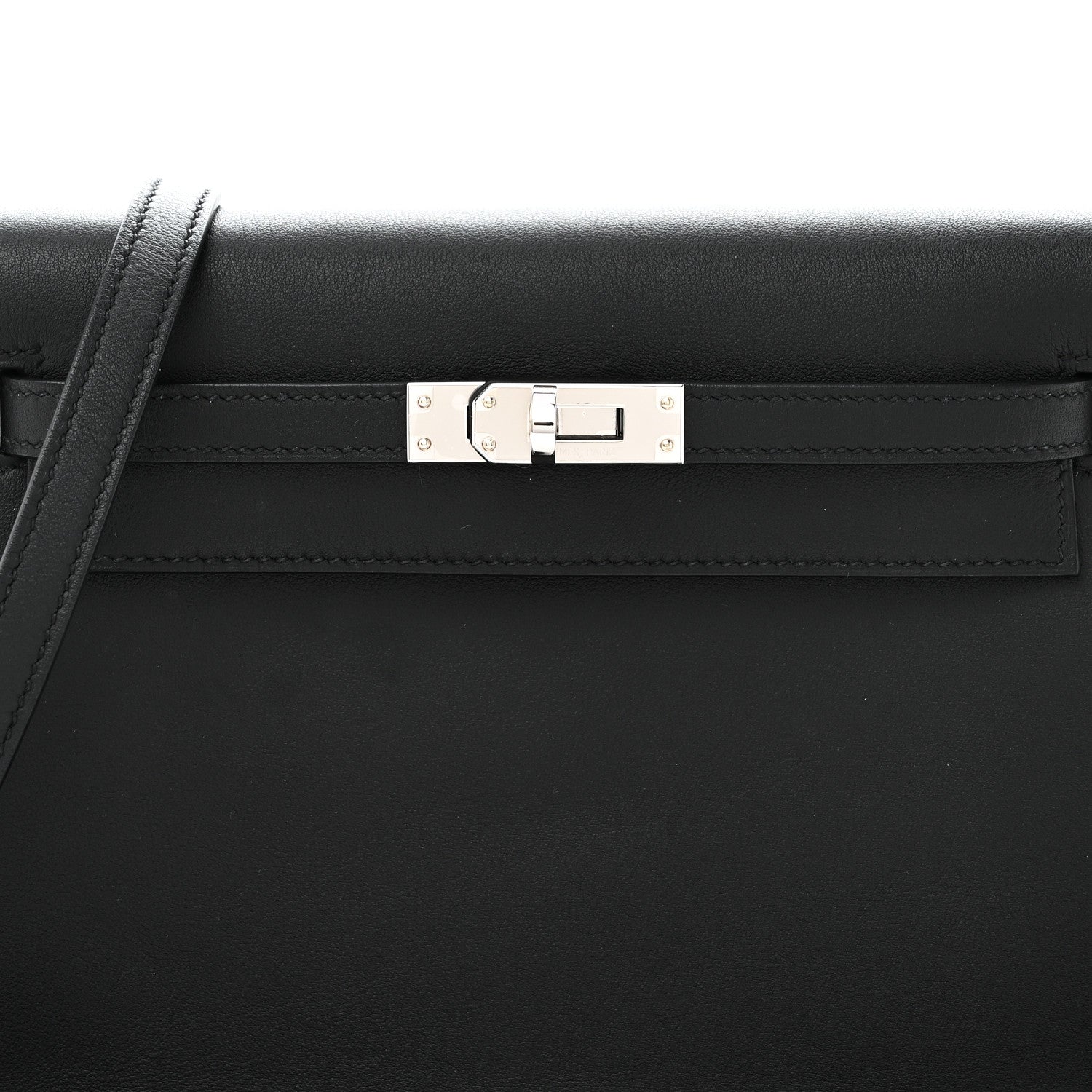 Hermes Swift Kelly Danse Anate Fringed Belt Bag Black 8 of 11