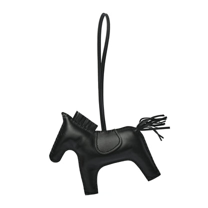 Hermes Milo Lambskin Grigri Rodeo Horse Bag Charm GM So Black 1 of 4