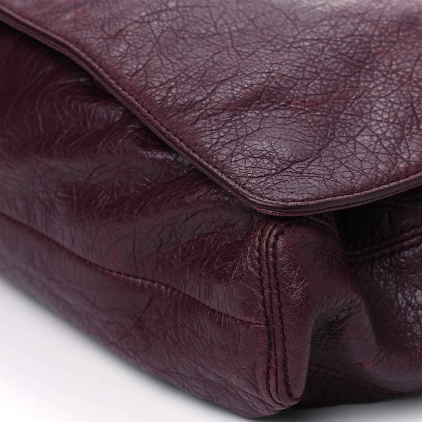 Agneau Classic Hardware Messenger Rouge Lie De Vin