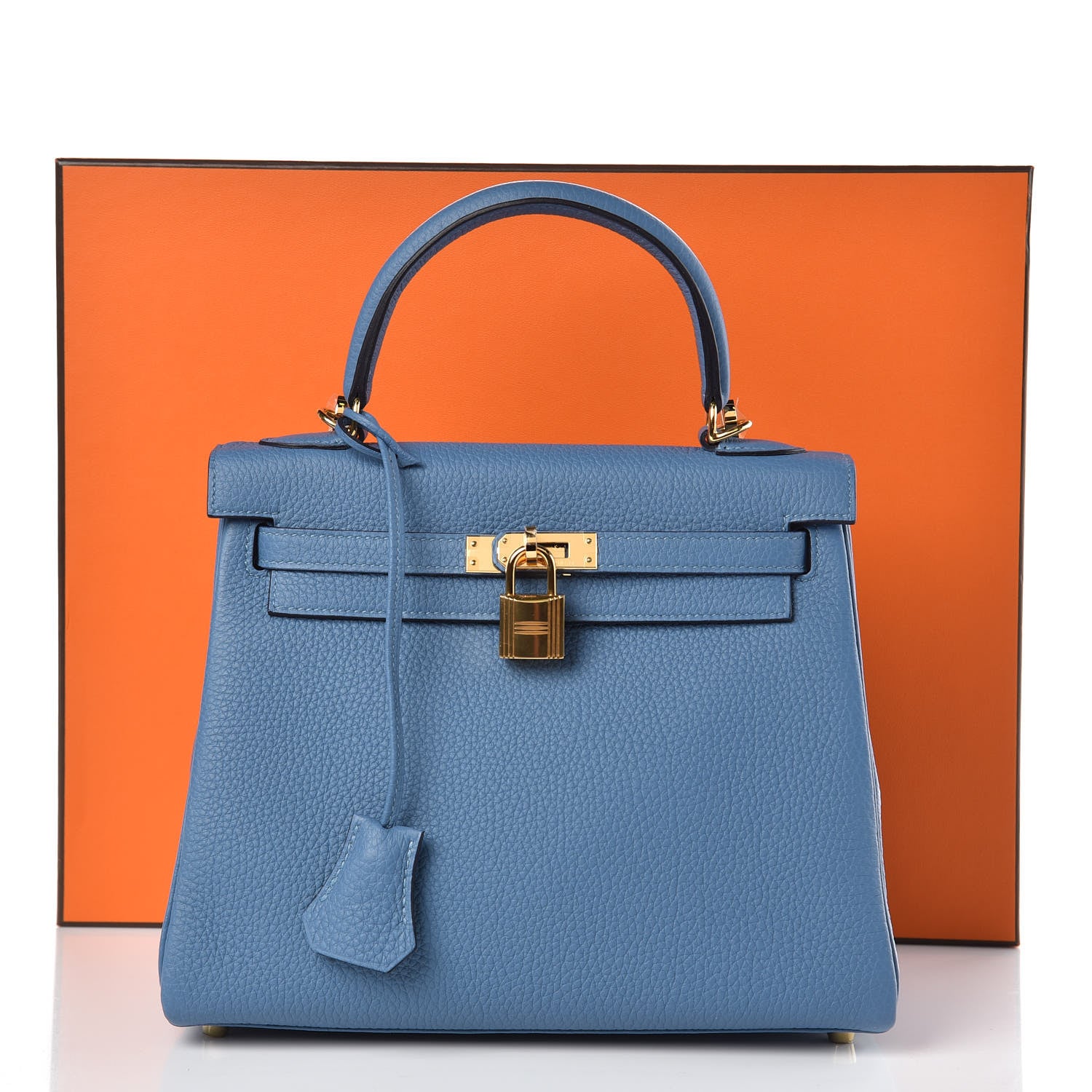 Hermes Togo Kelly Retourne 25 Azur 31 of 31