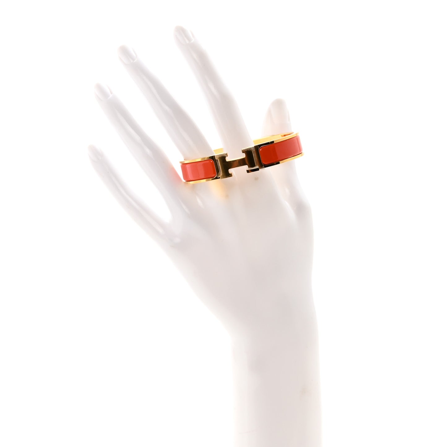 Enamel Narrow Clic Clac H Bracelet PM Orange Fruite