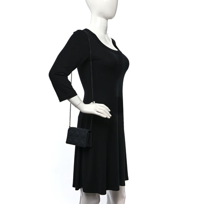 Christian Dior Ultra Matte Calfskin Cannage Nano Lady Dior Pouch Black 3 of 9