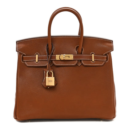 Hermes Natural Barenia Faubourg Birkin 25 Fauve 1 of 16