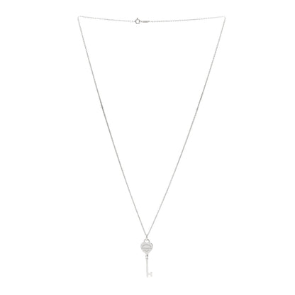 Tiffany Sterling Silver Return to Tiffany Heart Key Pendant Necklace 3 of 5