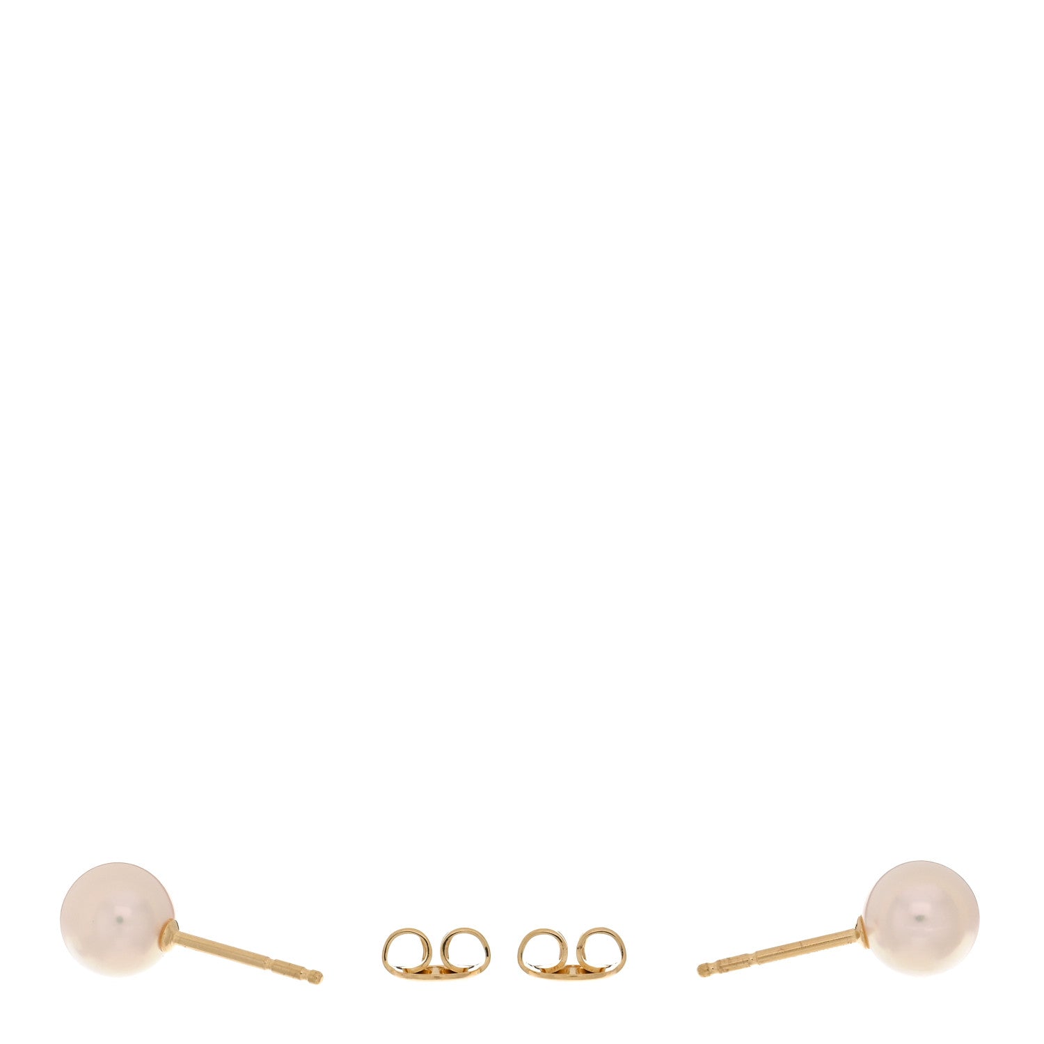 Mikimoto 18K Yellow Gold Akoya Pearl 7-7.5mm Stud Earrings 3 of 5