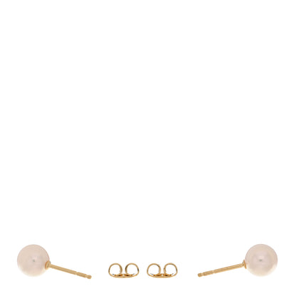 Mikimoto 18K Yellow Gold Akoya Pearl 7-7.5mm Stud Earrings 3 of 5
