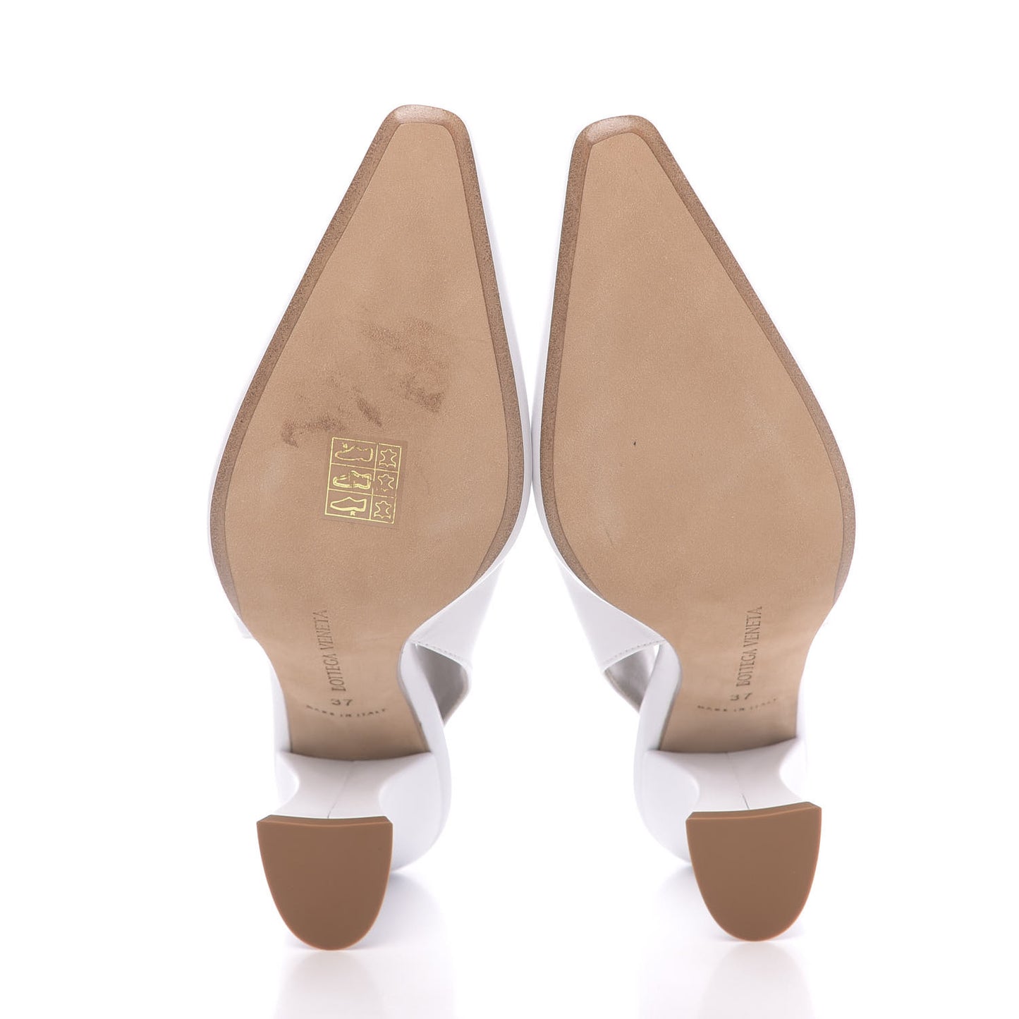 Nappa Almond Slingback Pumps 37 Ivory