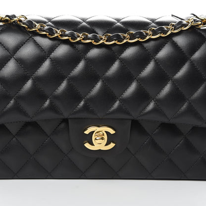 Chanel Lambskin Quilted Medium Double Flap Black 8 of 14