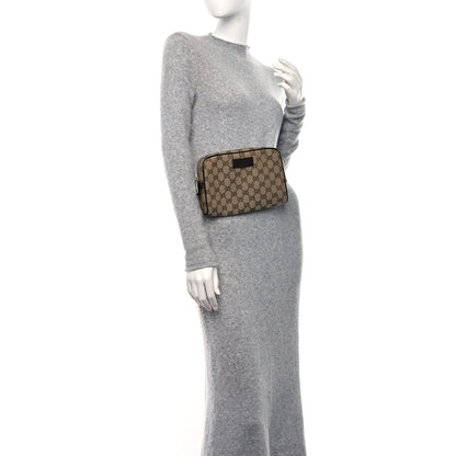 Gucci Monogram Dollar Calfskin Belt Bag Beige Ebony Testa di Moro Marrone Scuro 2 of 9