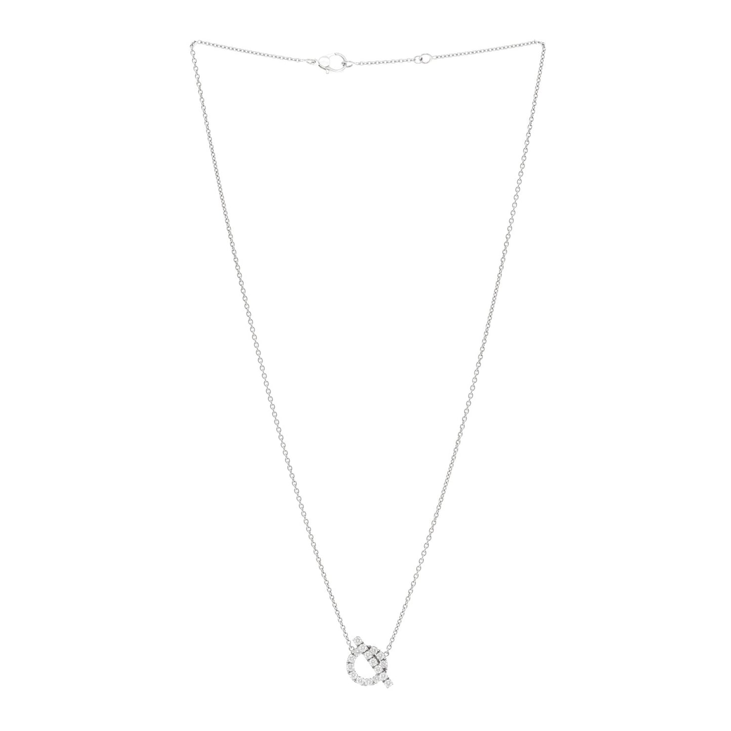 18K White Gold Diamond Finesse Pendant Necklace