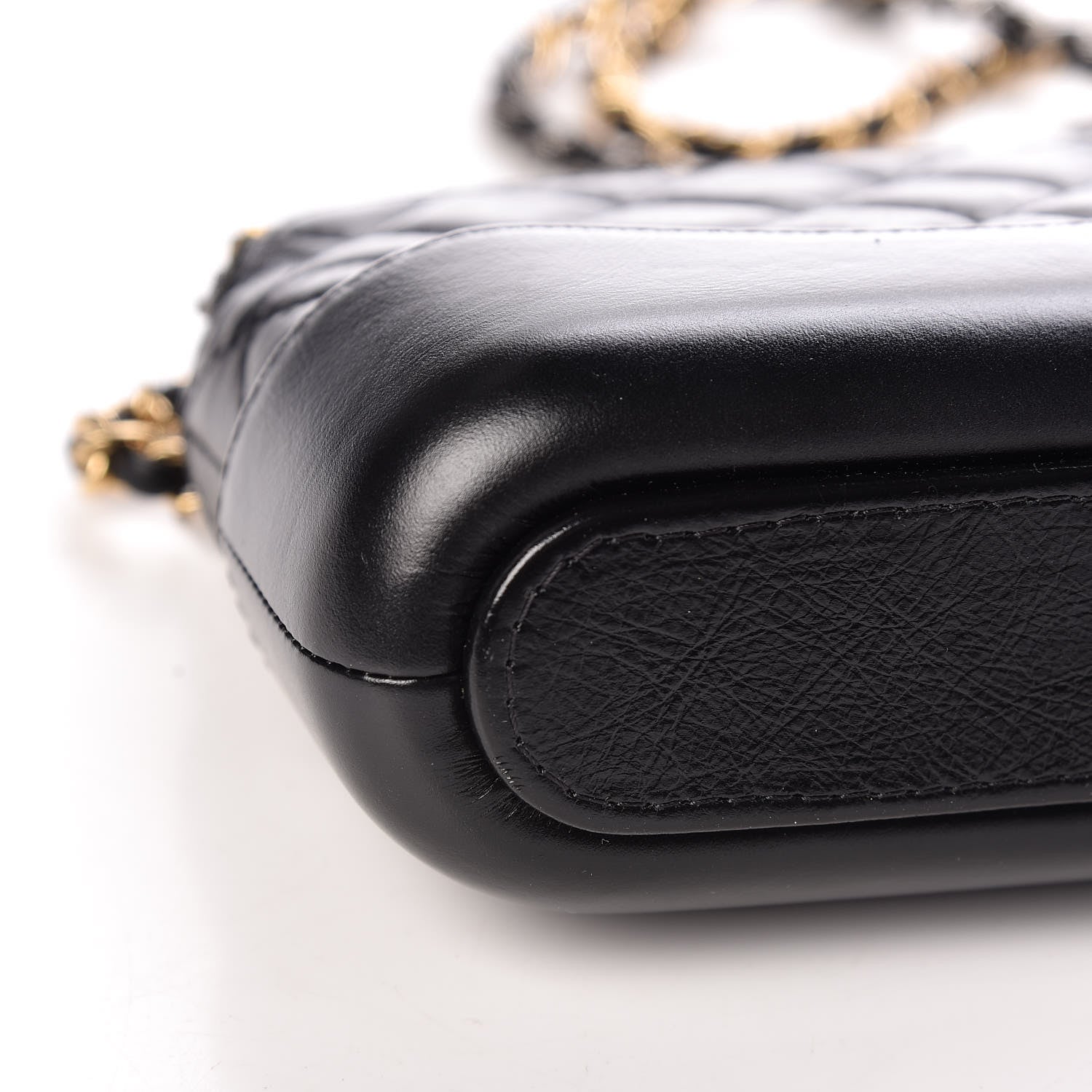 Chanel Aged Calfskin Quilted Small Gabrielle Clutch With Chain Black 13 of 14