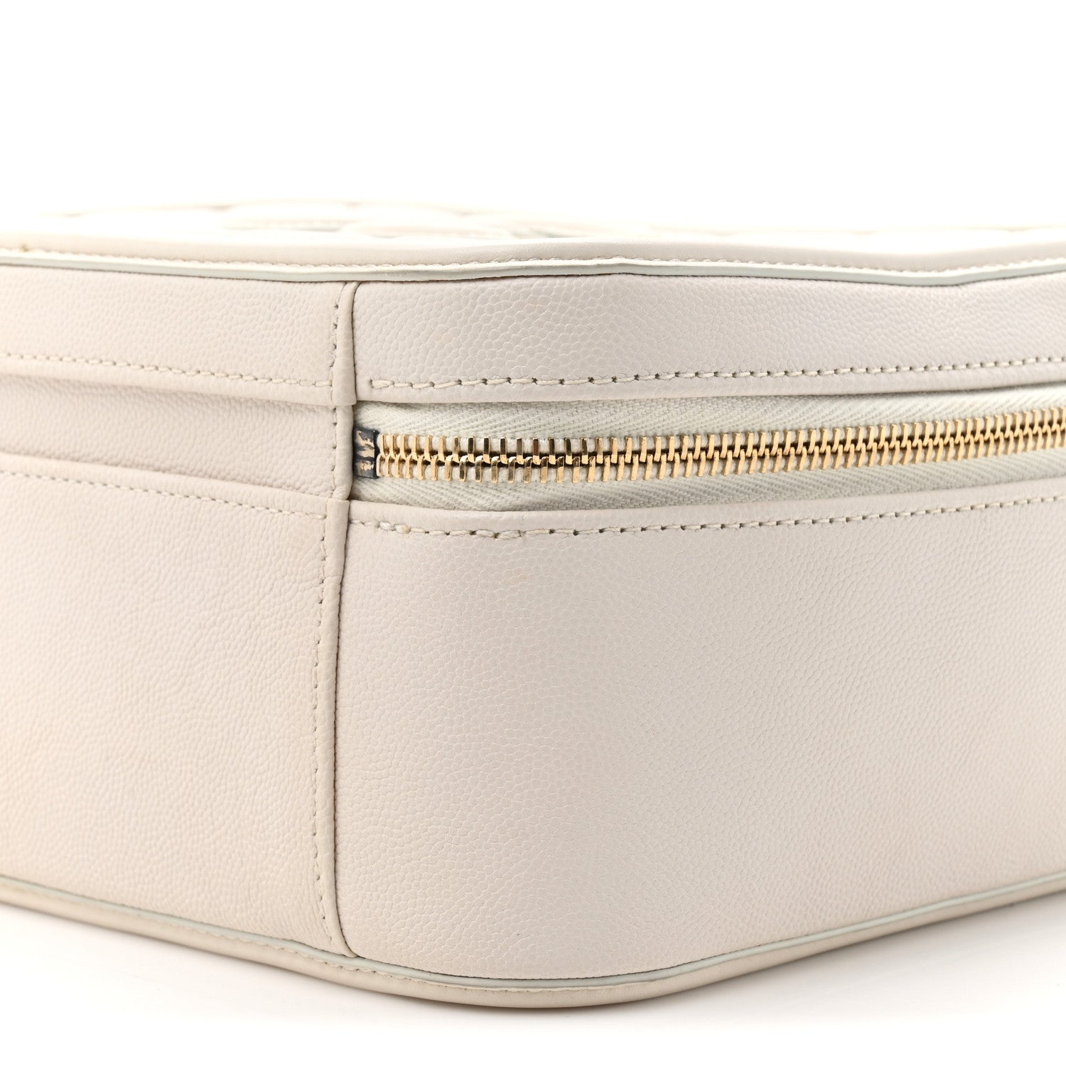 Chanel Caviar Quilted Large CC Filigree Vanity Case White 10 of 13