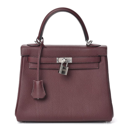 Hermes Togo Kelly Retourne 25 Bordeaux 1 of 37