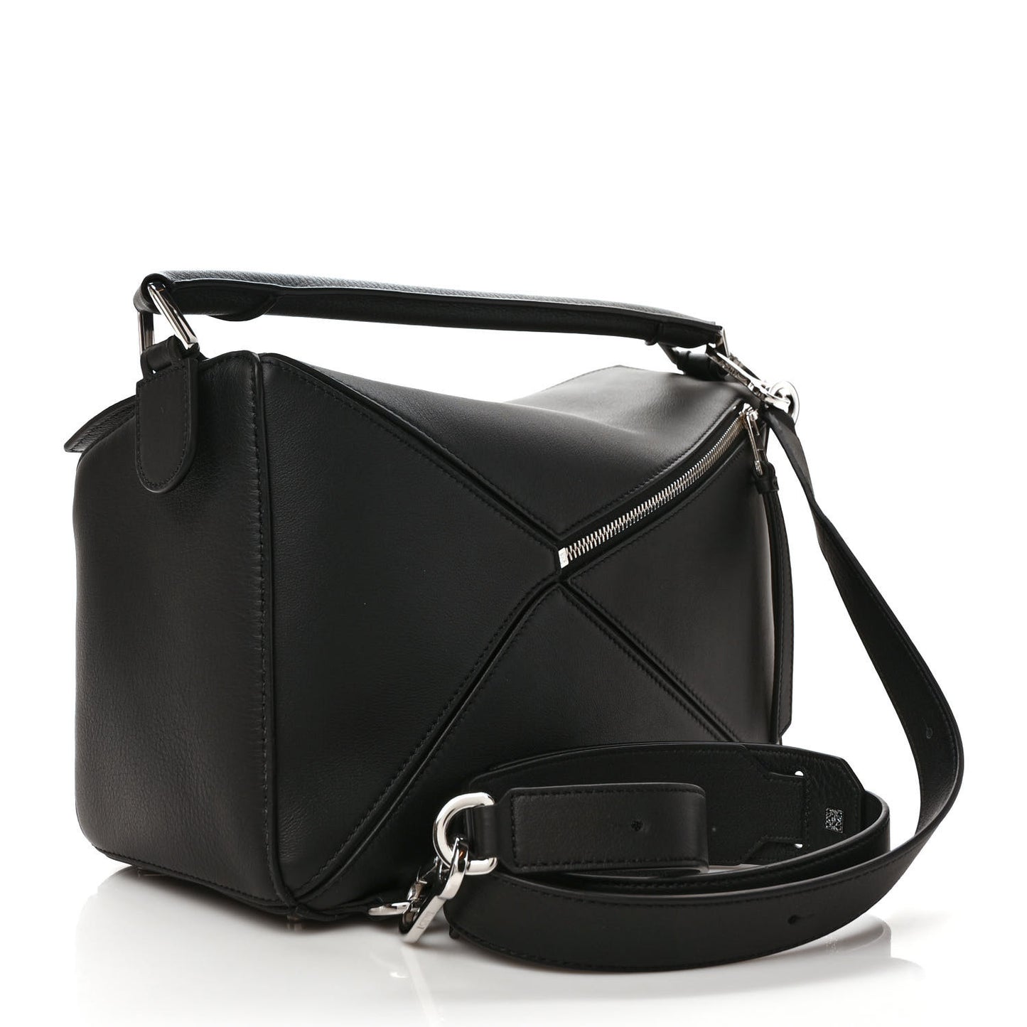 Calfskin Medium Puzzle Bag Black