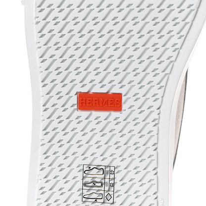 Hermes Canvas Calfskin Get Sneakers 39 Prunoir White 7 of 9